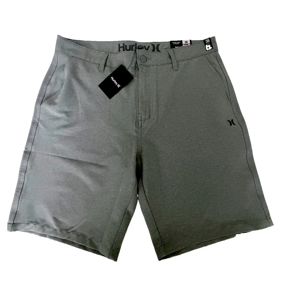 Hurley Men's Gladiator Grey Hybrid Walkshorts 4-Way Stretch Water Repellent SZ36